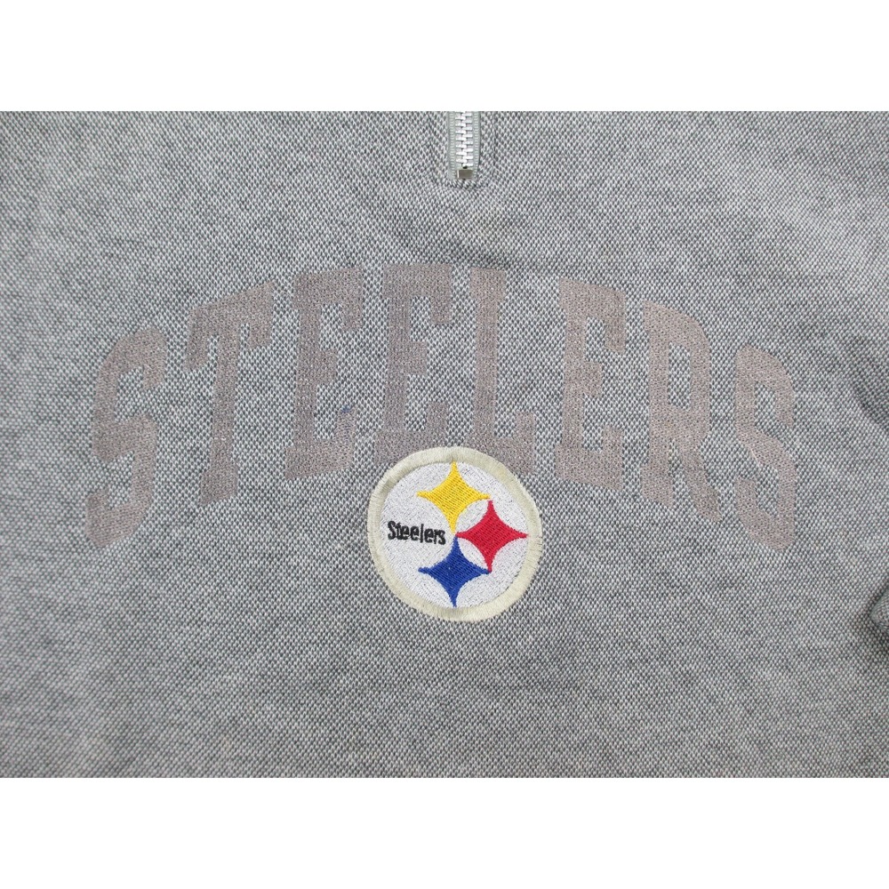 VINTAGE Pittsburgh Steelers Sweater Womens Large Gray Pro Player NFL Football* - Picture 4 of 12